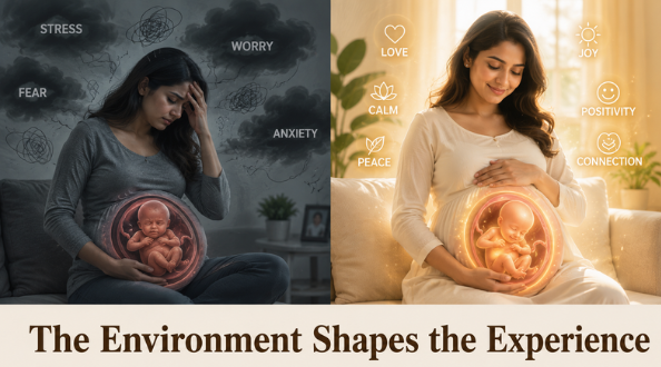 The environment shapes the experience β stress vs love, calm, connection